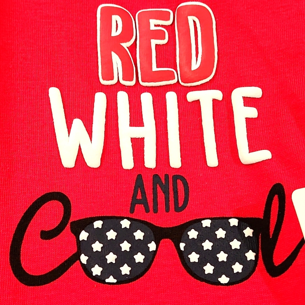 BOYS NEW GRAPHIC BODYSUIT SIZE 3-6 AND 6-9 PATRIOTIC CLEARANCE - Picture 3 of 3